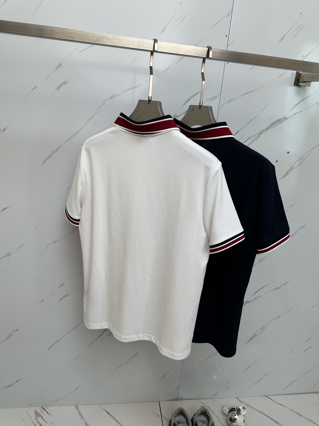 Moncler Men's Polo Shirt - Short Sleeve, Tri-Color Trim, Premium Cotton 10 cmp i1749383545443 4602 0 8