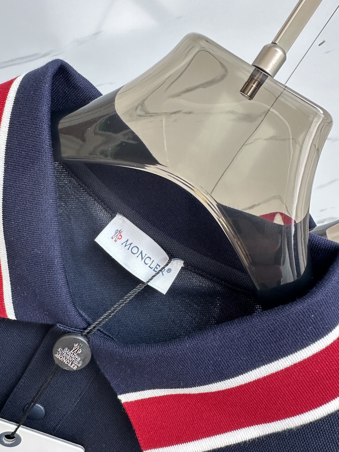 Moncler Men's Polo Shirt - Short Sleeve, Tri-Color Trim, Premium Cotton 4 cmp i1749383564758 9163 0 2