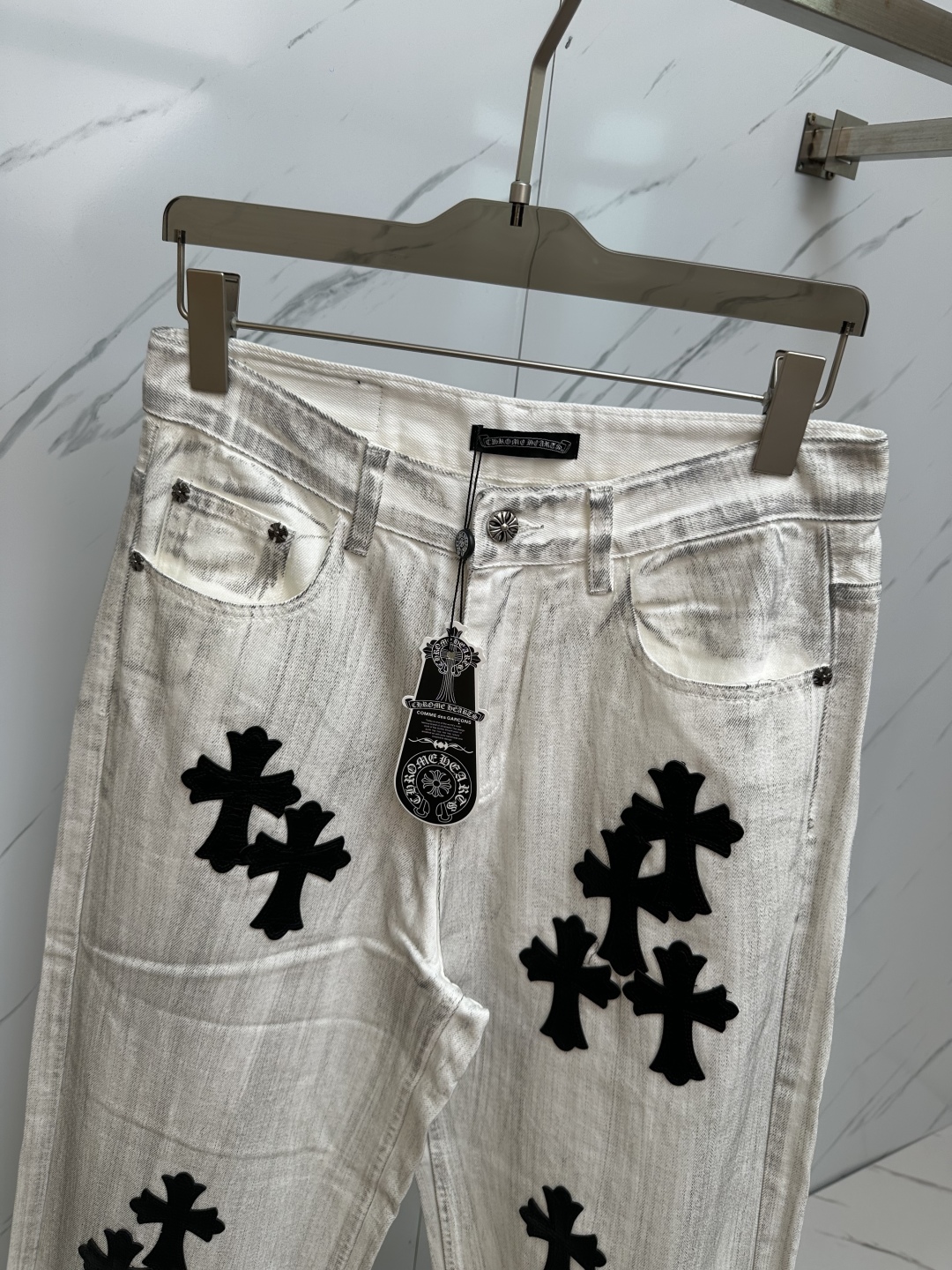 Chrome Hearts Washed Denim Jeans - Comfort Stretch, Unique Design, Fashionable 5 cmp i1750161491497 274 0 3