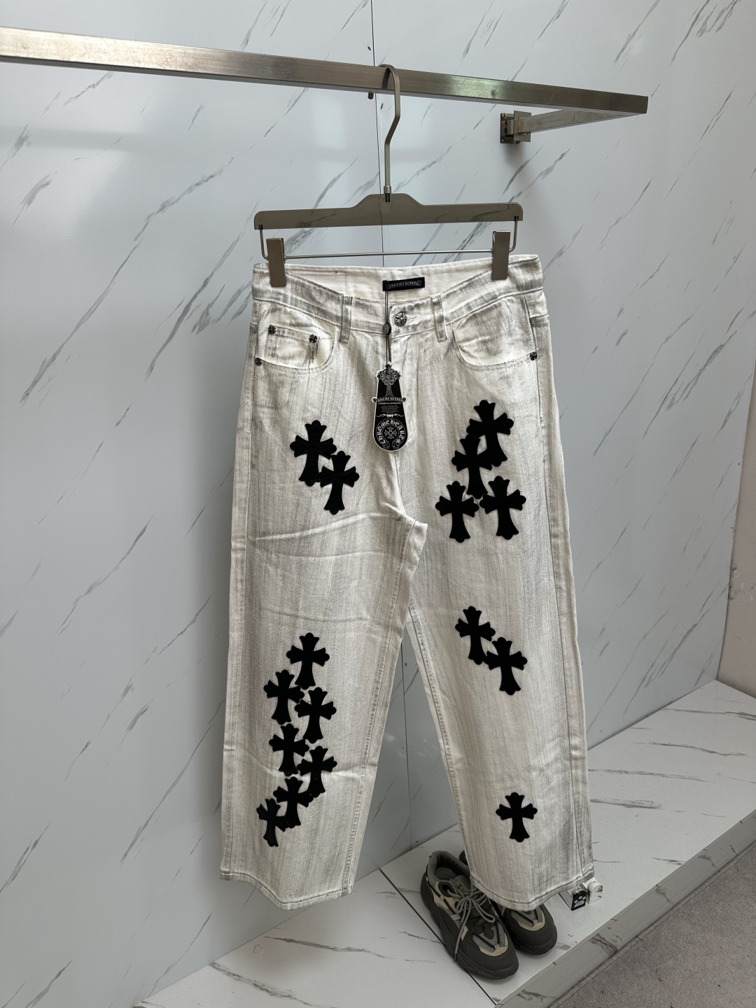 Chrome Hearts Washed Denim Jeans - Comfort Stretch, Unique Design, Fashionable 4 cmp i1750161493215 3425 0 2