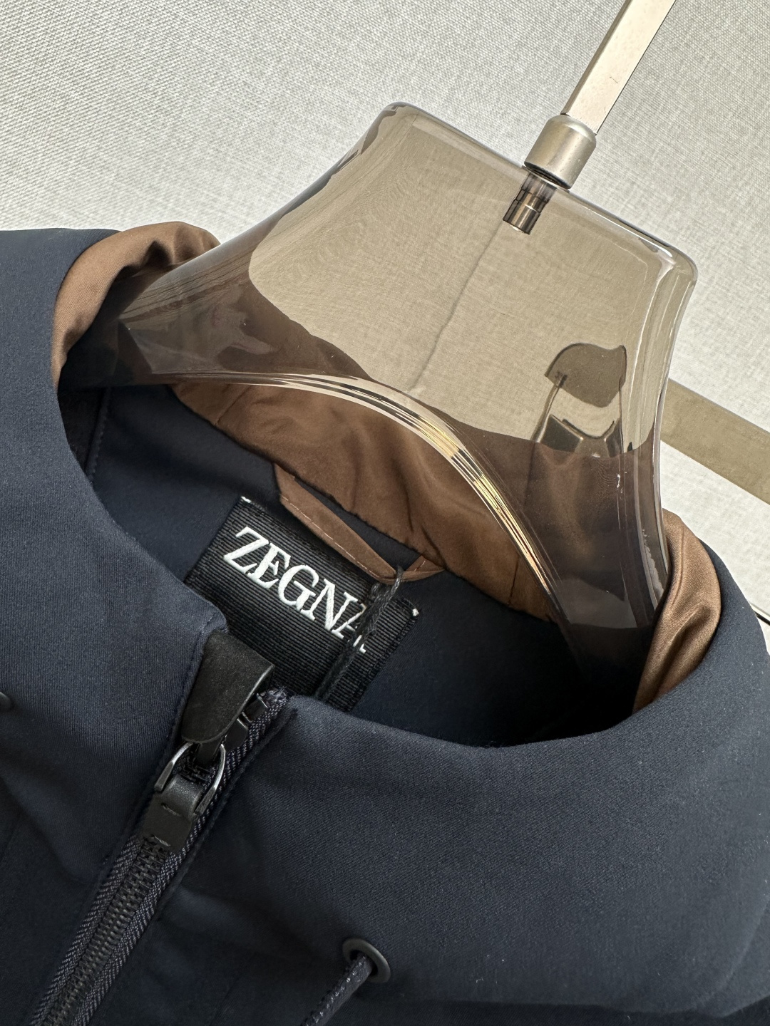 Zegna Men's Navy Blue Functional Fabric Tracksuit with Hooded Jacket 5 cmp i1754570155595 8722 0 3