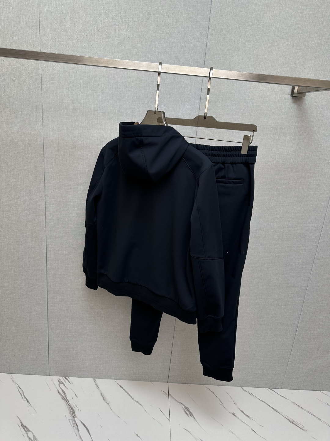 Zegna Men's Navy Blue Functional Fabric Tracksuit with Hooded Jacket 10 cmp i1754570158155 603 0 8