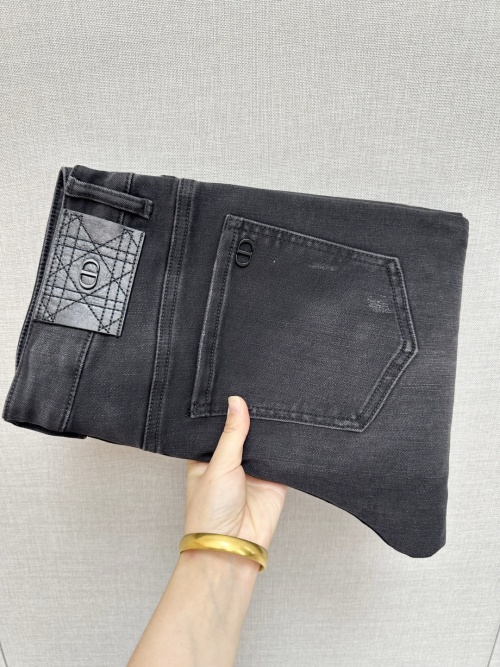 Dior Men's Black Denim Jeans with CD Icon Patch and Logo Hardware 1 Dior Men's Black Denim Jeans with CD Icon Patch and Logo Hardware