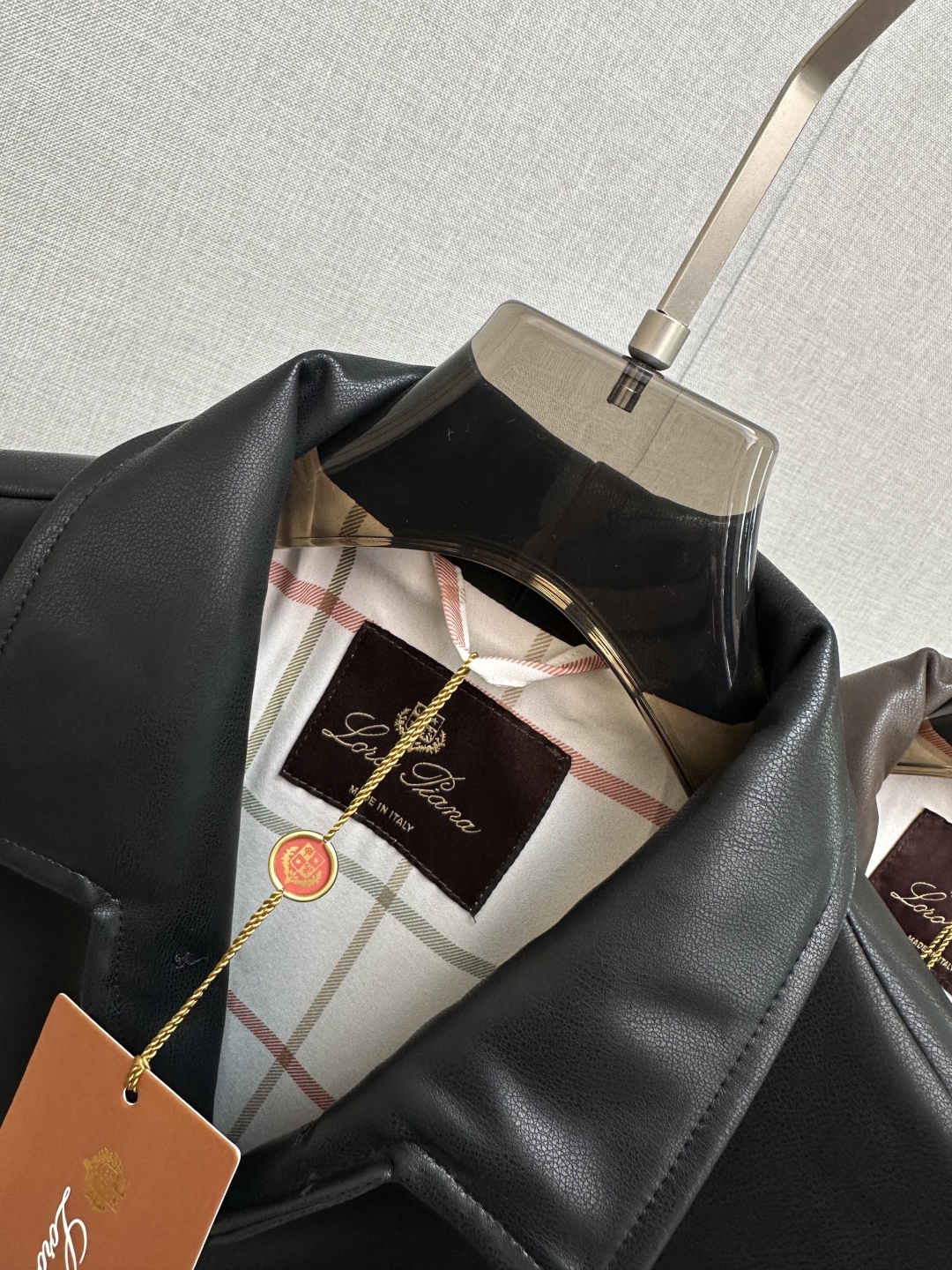LORO PIANA Men's PU Leather Jacket, Long Sleeve Button-Down Shirt 4 cmp i1757417461163 8842 0 2