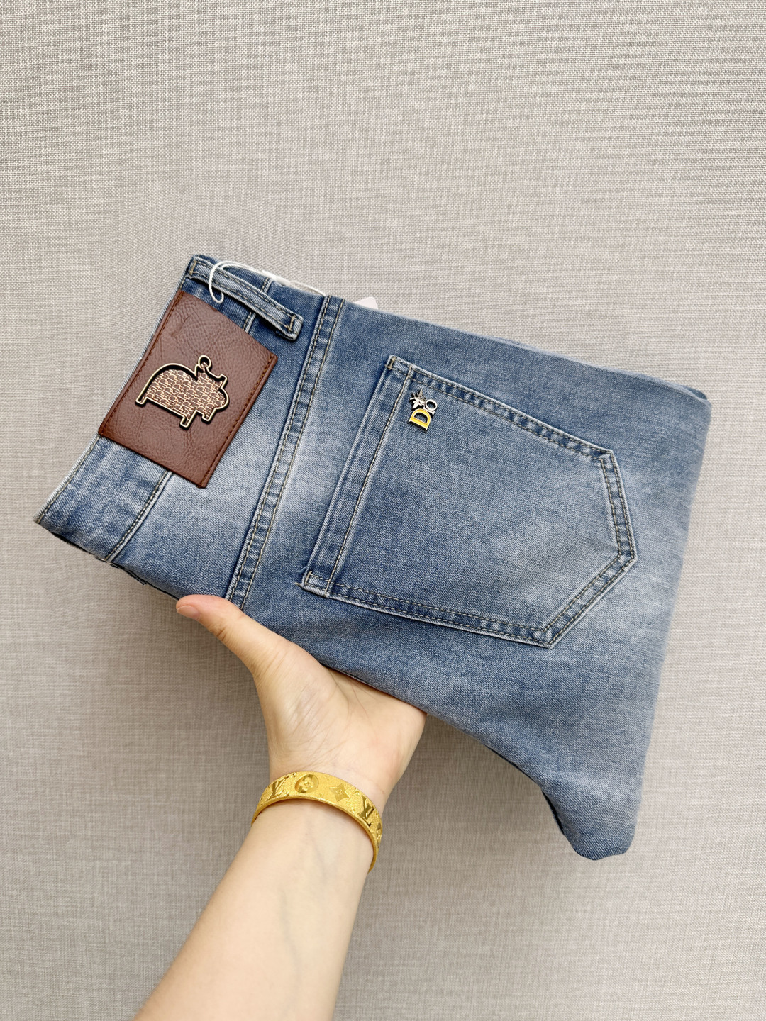P230 Nuevo producto de tienda, jeans originales, confección pesada original, diseño clásico del logo de la marca, con l…