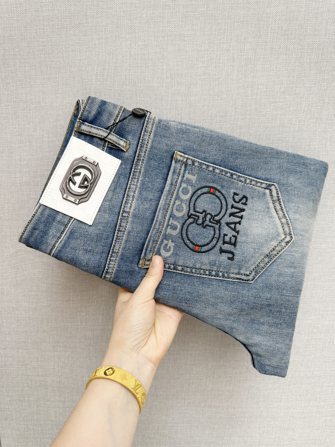 P230 Nuevo producto de tienda, jeans originales, confección pesada original, diseño clásico del logo de la marca, con l…