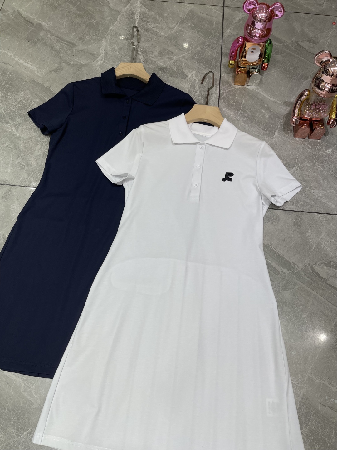 High-end Women’s Clothes: Cyan/White Embroidered Dress with Pockets, Sizes S-XL 2025 - 图片 9