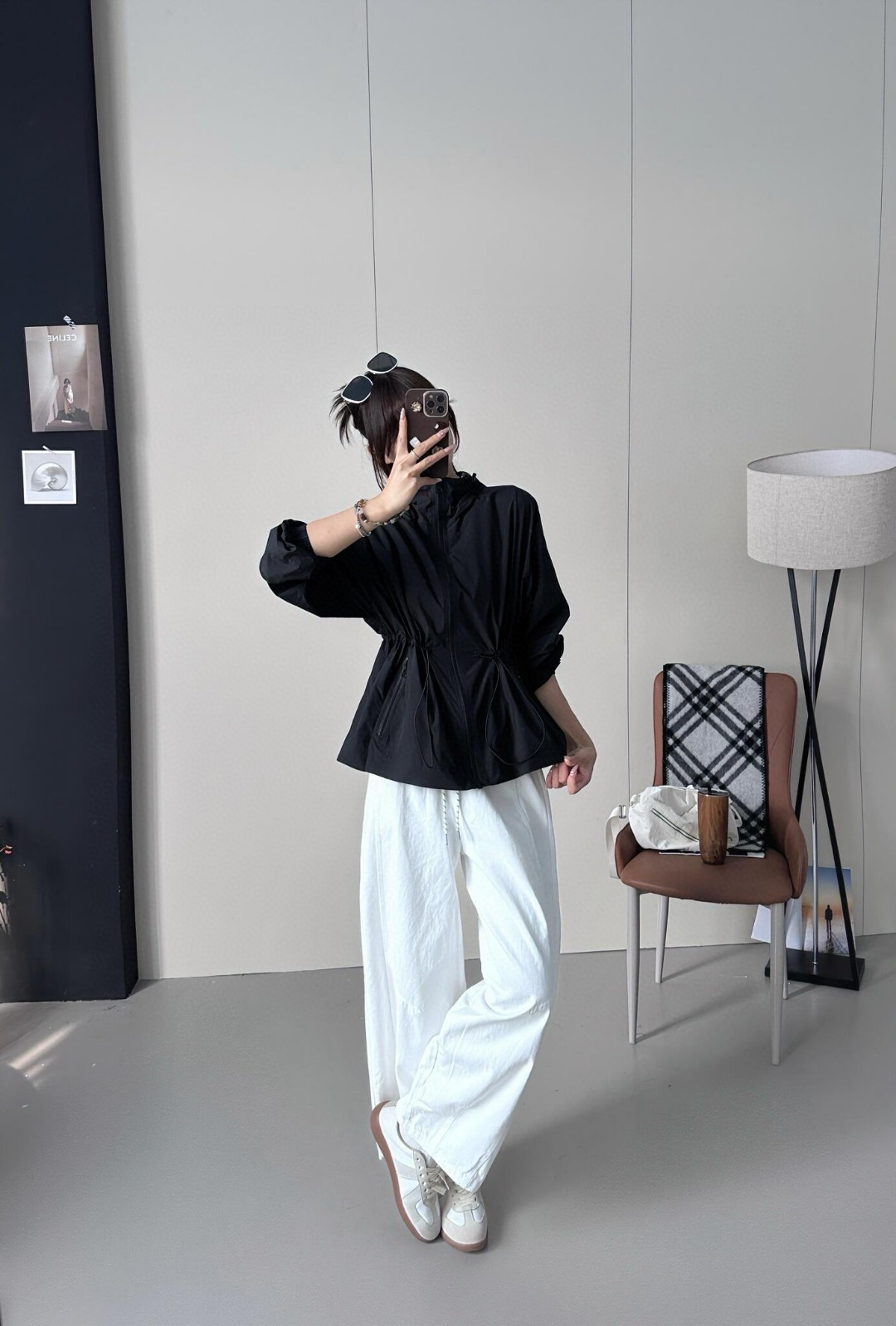 BURBERRY nylon windbreaker, lightweight hooded jacket with zipper and mesh panels. Two colors, sizes S-XXL. Ready to ship.-Big cat