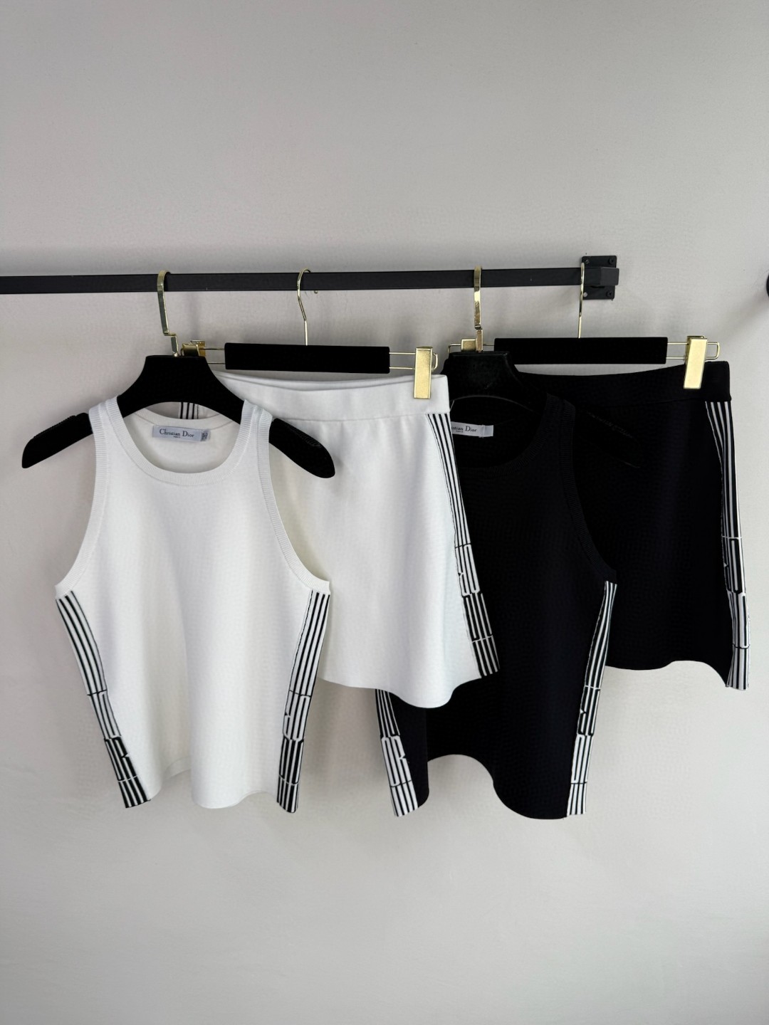 Dior Black Knit Tank Top and Skirt Set with Striped Logo Detail 10 cmp a1743952812006 5230
