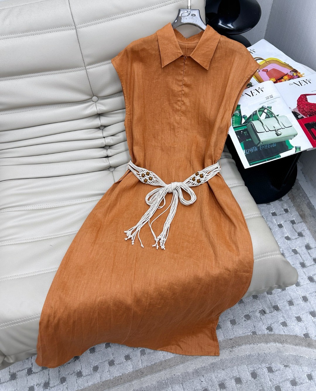Sleeveless Linen Dress with Belt, Turn-Down Collar, and Slimming Fit - New 2025 10 cmp a1747497327104 8575