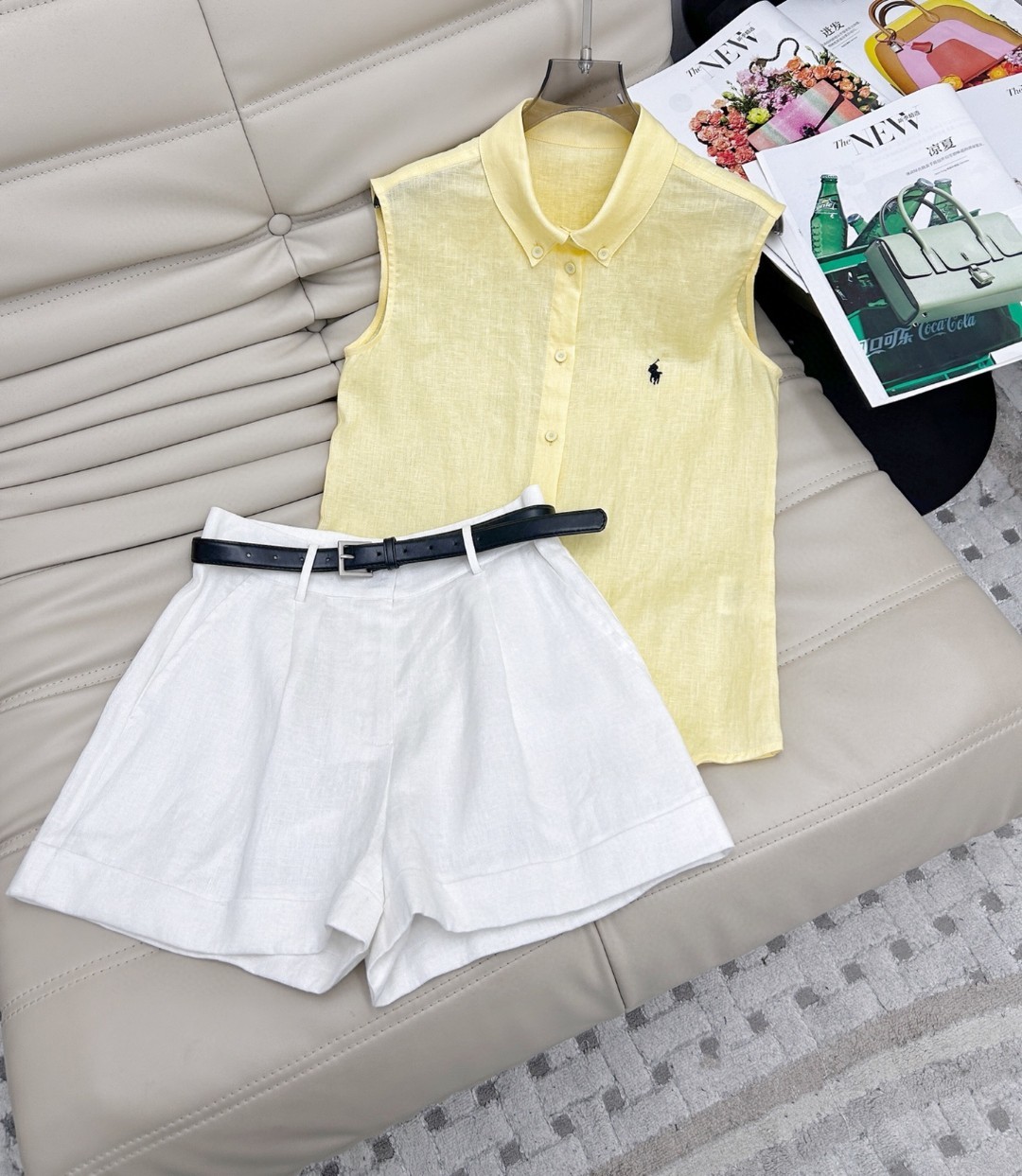 Sleeveless Linen Top and Shorts Set - Fresh Summer Outfit 9 cmp a1748184901419 7877