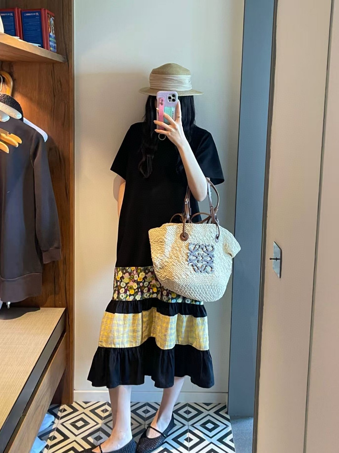 Elegant Patchwork Midi Dress - Comfortable, Stylish, and Wrinkle-Resistant 10 cmp a1748356958448 2370