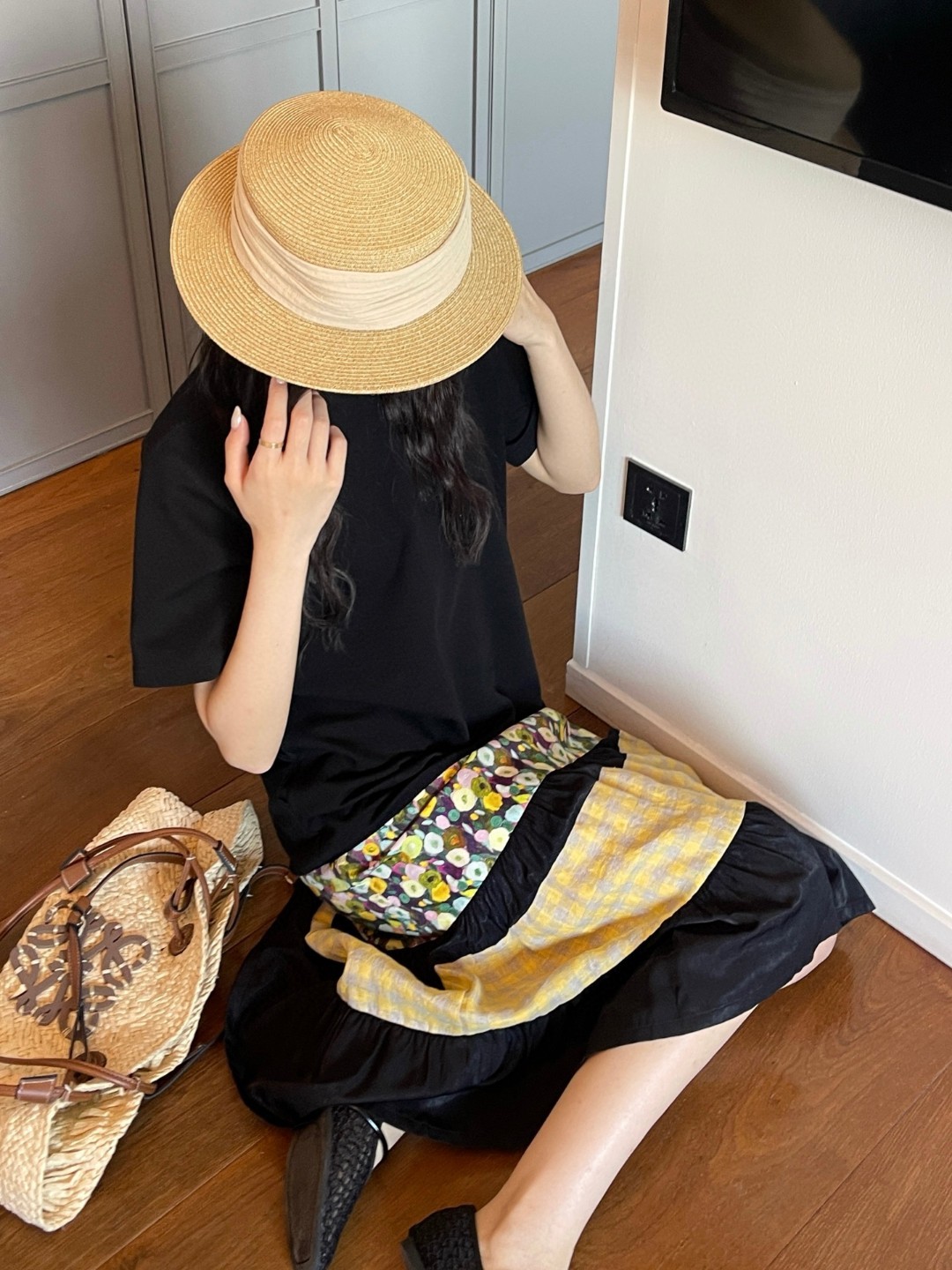 Elegant Patchwork Midi Dress - Comfortable, Stylish, and Wrinkle-Resistant 9 cmp a1748356958452 2378