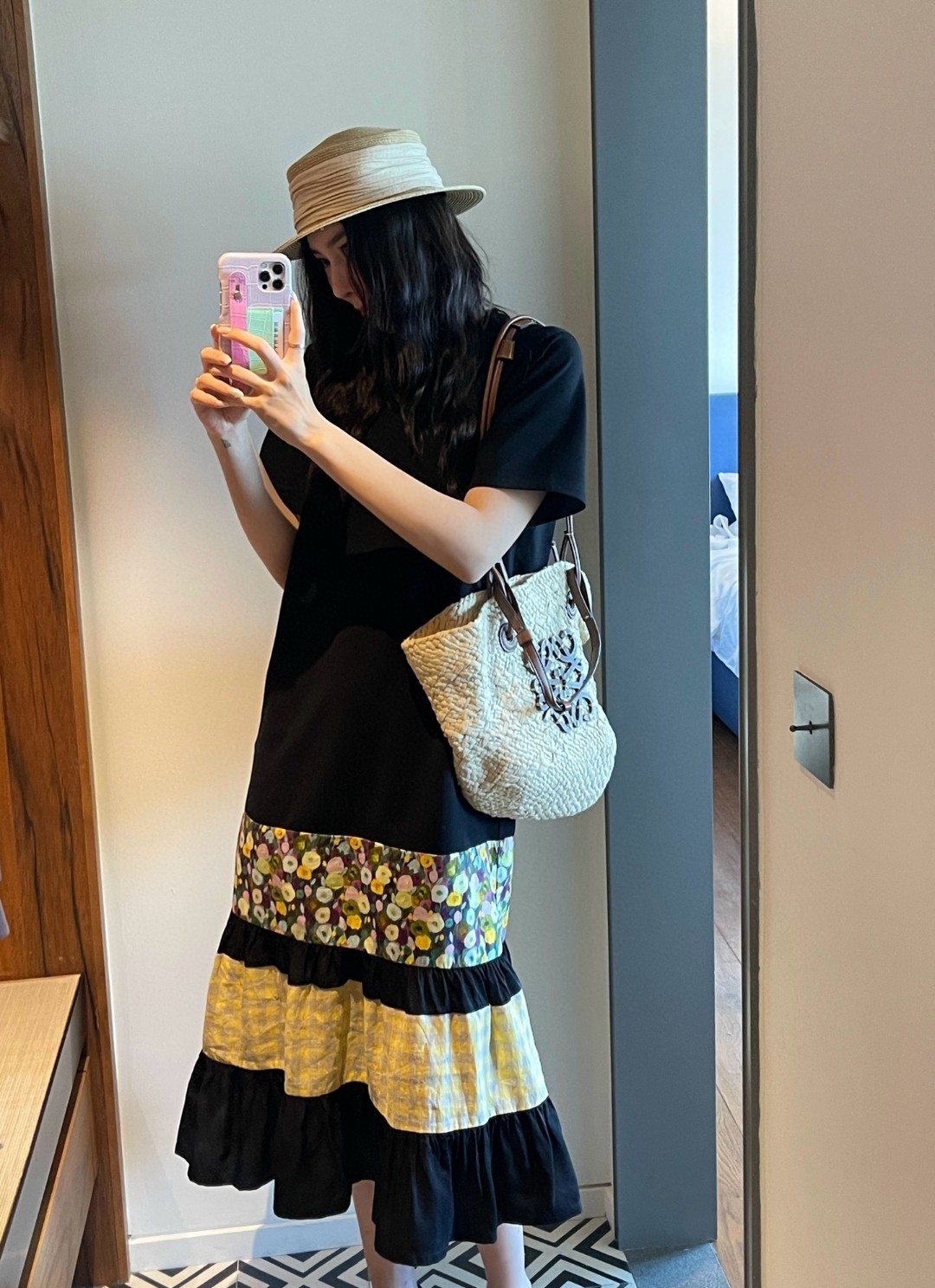 Elegant Patchwork Midi Dress - Comfortable, Stylish, and Wrinkle-Resistant 8 cmp a1748356958454 2667