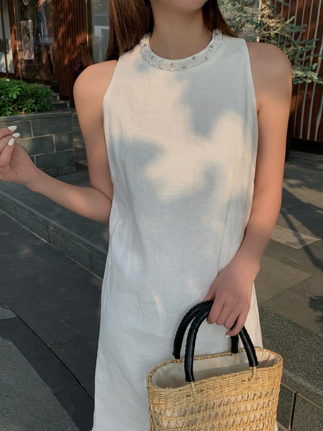 Elegant Linen Dress with Beaded Detail - Lightweight & Comfortable, New 2024 Design 9 cmp a1748793069800 2268
