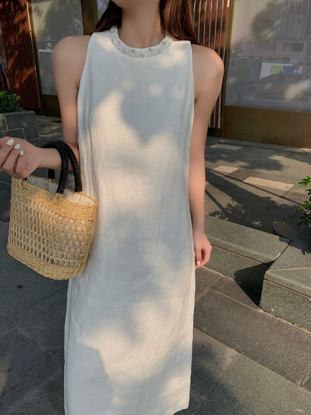 Elegant Linen Dress with Beaded Detail - Lightweight & Comfortable, New 2024 Design 8 cmp a1748793069801 1576
