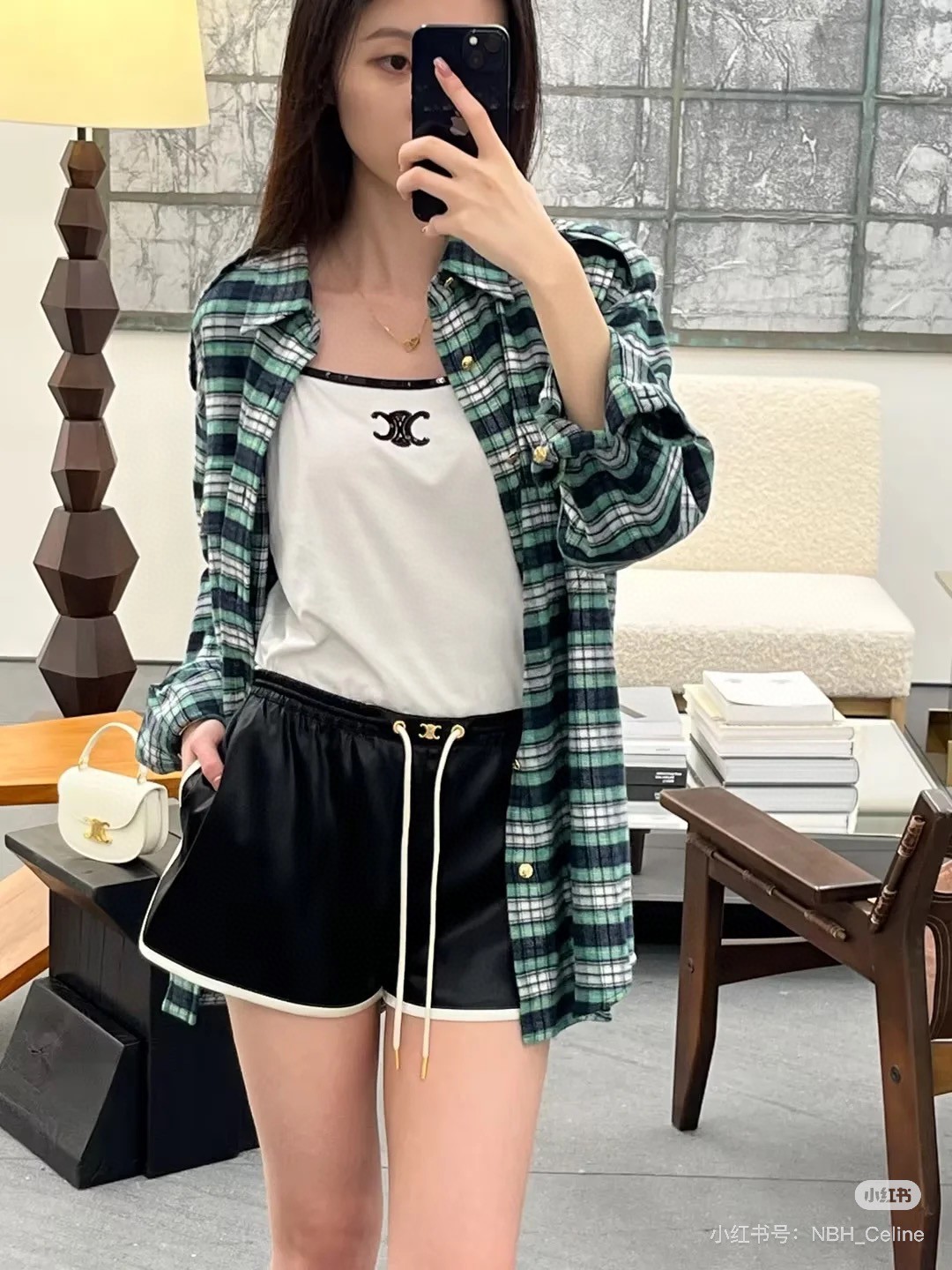Celine Logo Drawstring Shorts - Comfortable & Stylish Acetate Fabric 8 cmp a1751210793049 0707
