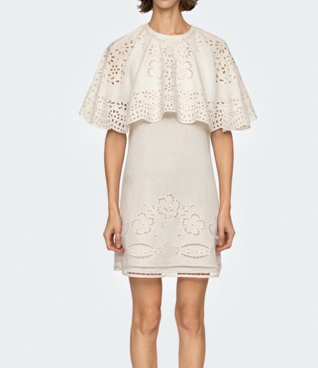 Floral Embroidery Cape Dress - Elegant A-Line, Slimming Waist, S-L 10 cmp a1754232199532 4185