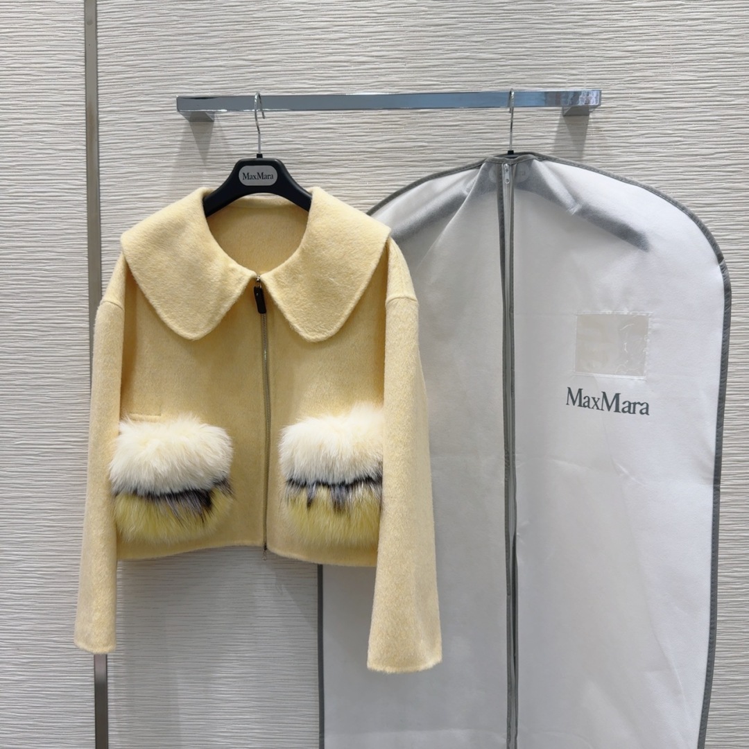 Elegant Fox Fur Trim Wool Cashmere Coat - Max Mara Inspired 8 cmp a1757087717175 6540
