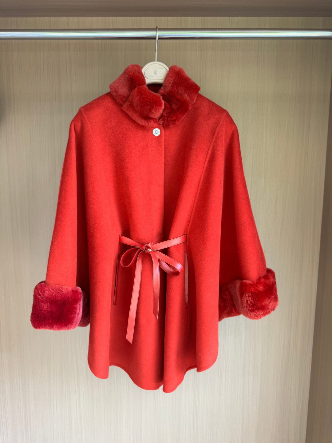 Elegant Wool Blend Cape Coat with Faux Fur Collar - 9 Colors Available 9 cmp a1758210050480 1151