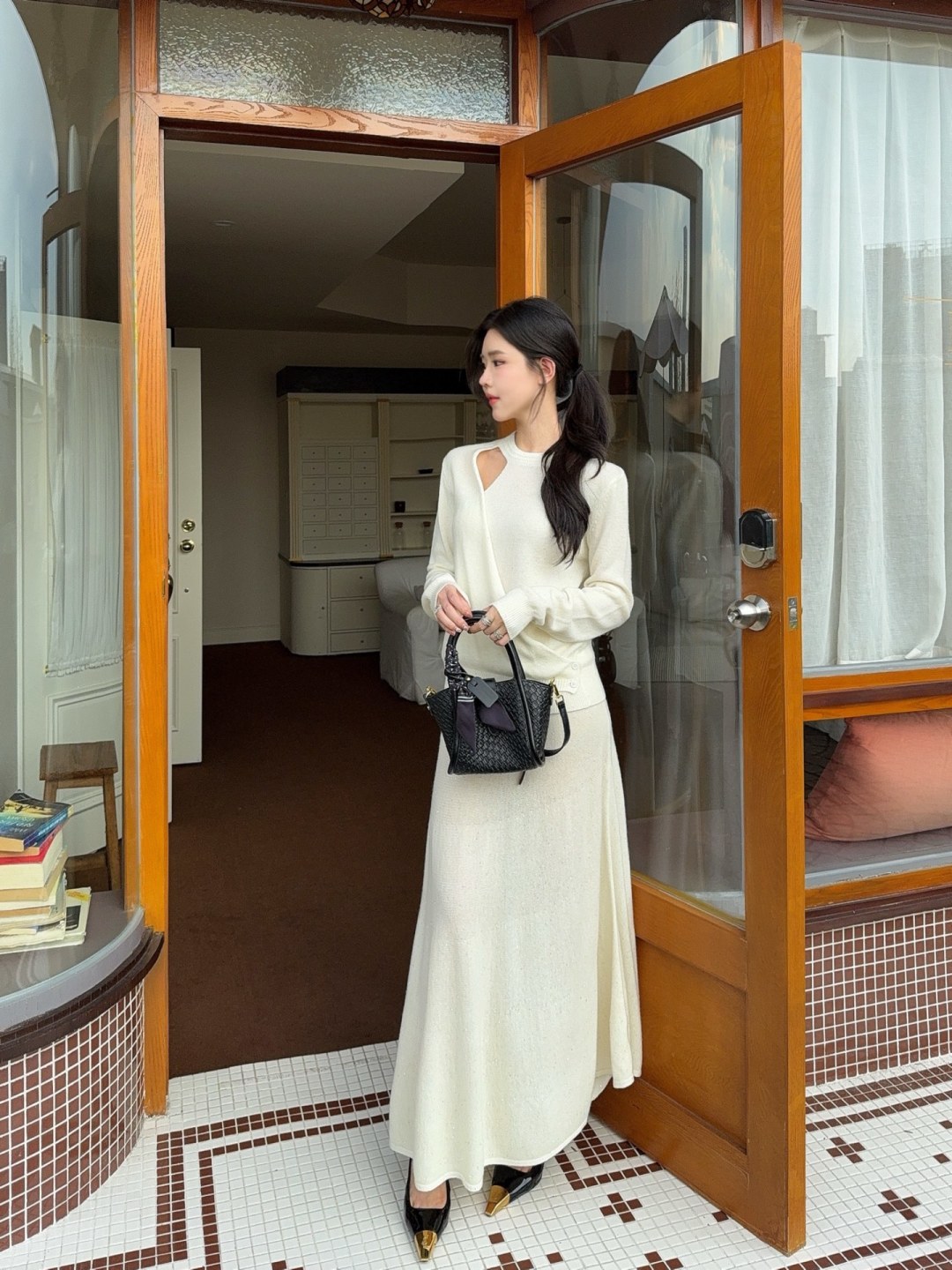 Wool Knit Top and Skirt Set with Rhinestone Embellishments 9 cmp a1760886530772 3805