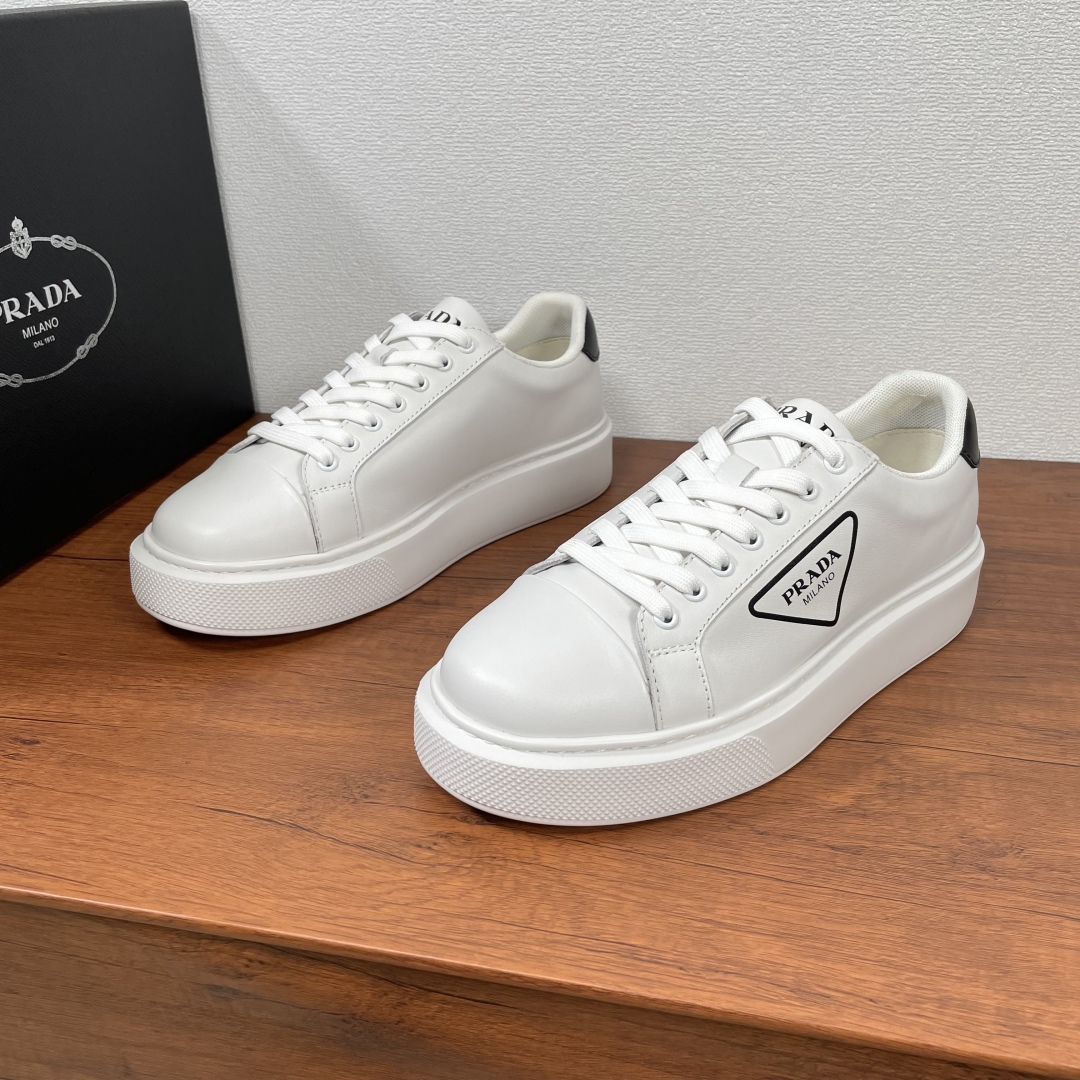 Prada Leather Sneakers - Classic Design, Comfortable Fit - White/Black 2 cmp i1740136332949 8544 0 0