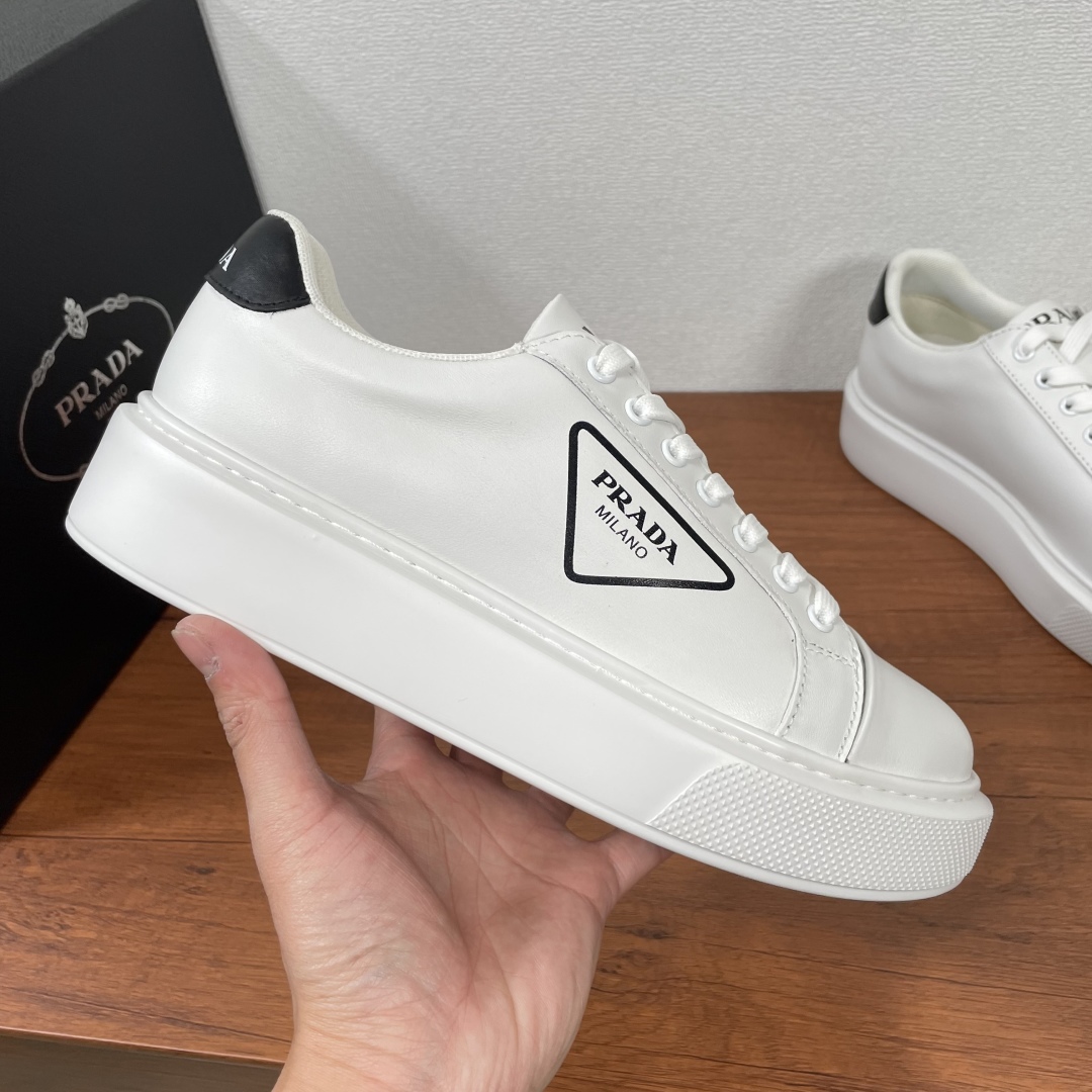 Prada Leather Sneakers - Classic Design, Comfortable Fit - White/Black 5 cmp i1740136336881 2890 0 3
