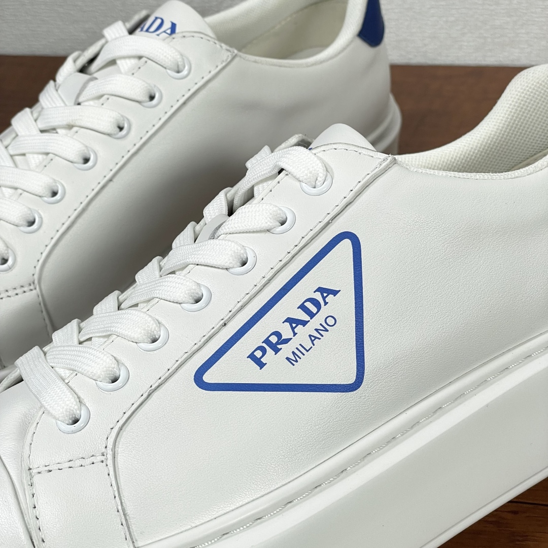 Prada Leather Low-Top Sneakers White/Blue, Size 38-44 | 2EE701-1 9 cmp i1740136446951 7356 0 7