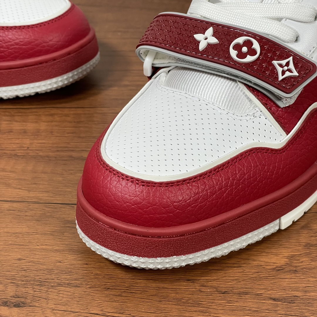 Louis Vuitton Trainer Sneakers in White and Red Leather, Size 39-44 10 cmp i1742039251067 6031 0 8