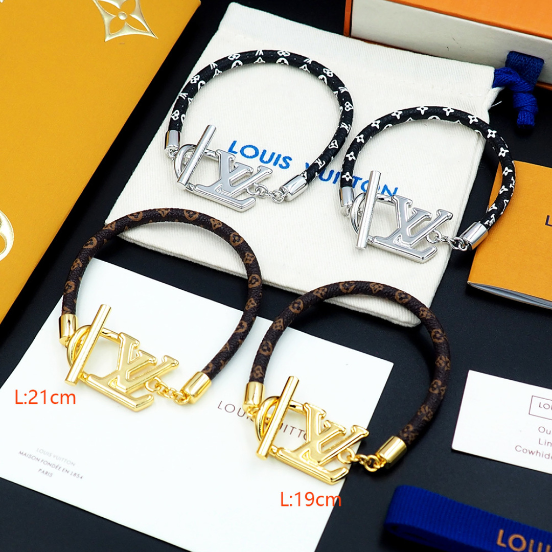 LV Dimension Series: Versatile Metal Bracelets with LV Monogram Zipper Detail - 图片 4