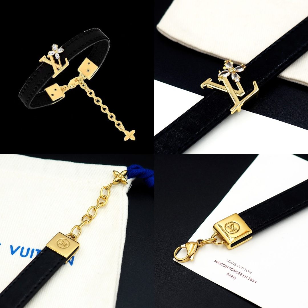 LV Monogram Crystal Donkey Bracelet: ¥220 Brand Remodel with Classic Elements