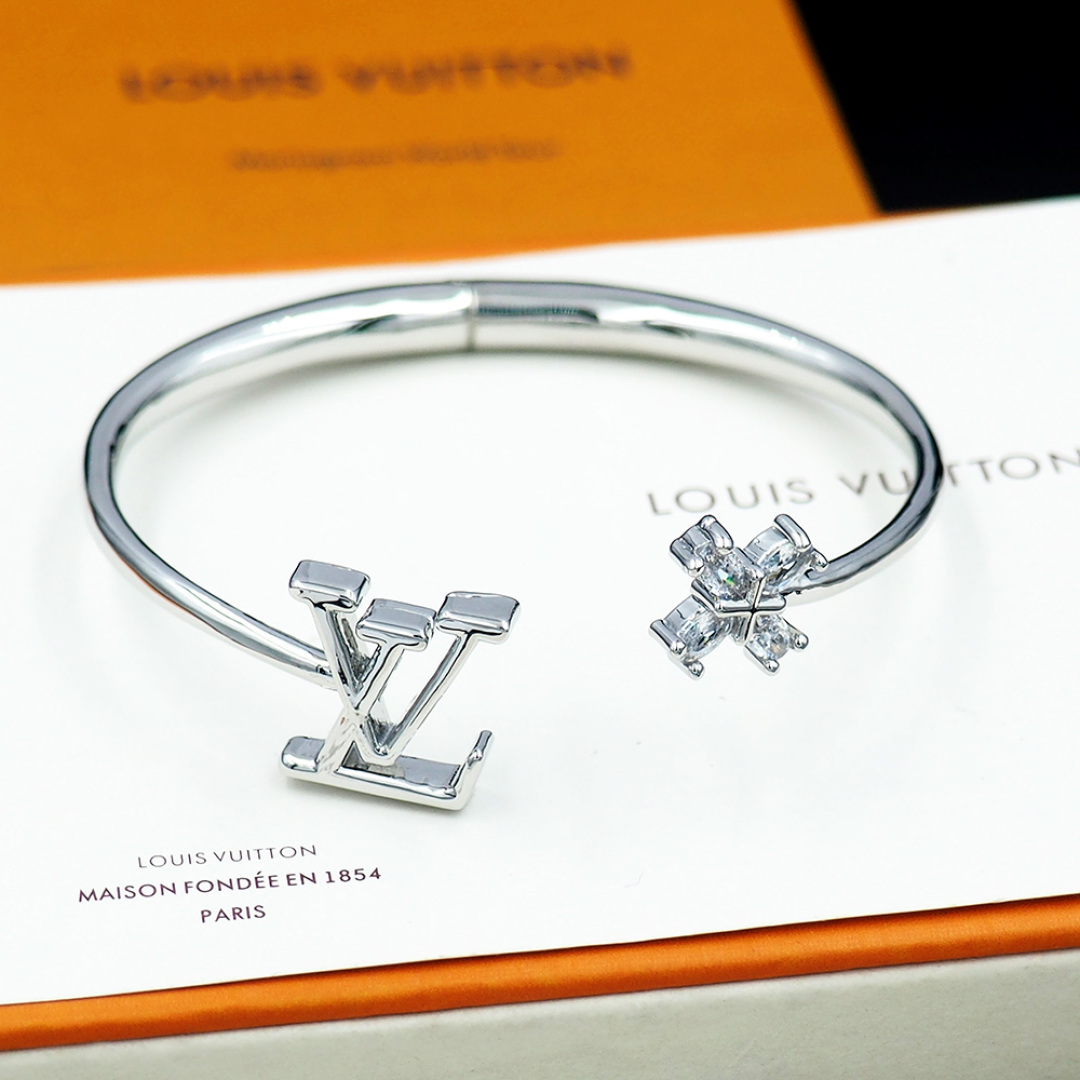 LV Donkey Flower Bracelets: Asymmetrical Shapes Echo LV Mother and Monogram