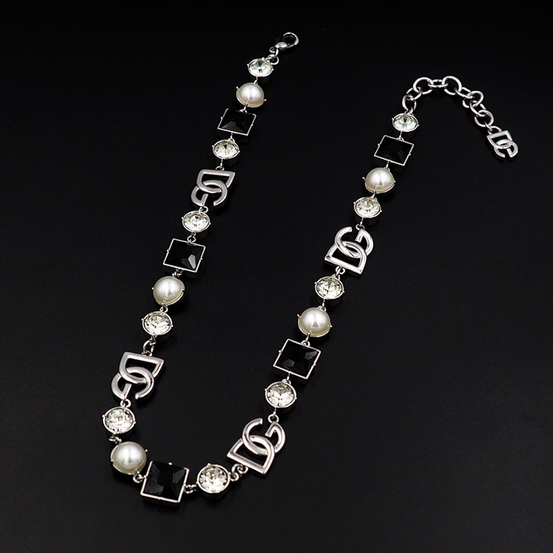 ¥340 DUJABANA BLACK AND WHITE DIAMOND PEARL NECKLACE - 图片 7
