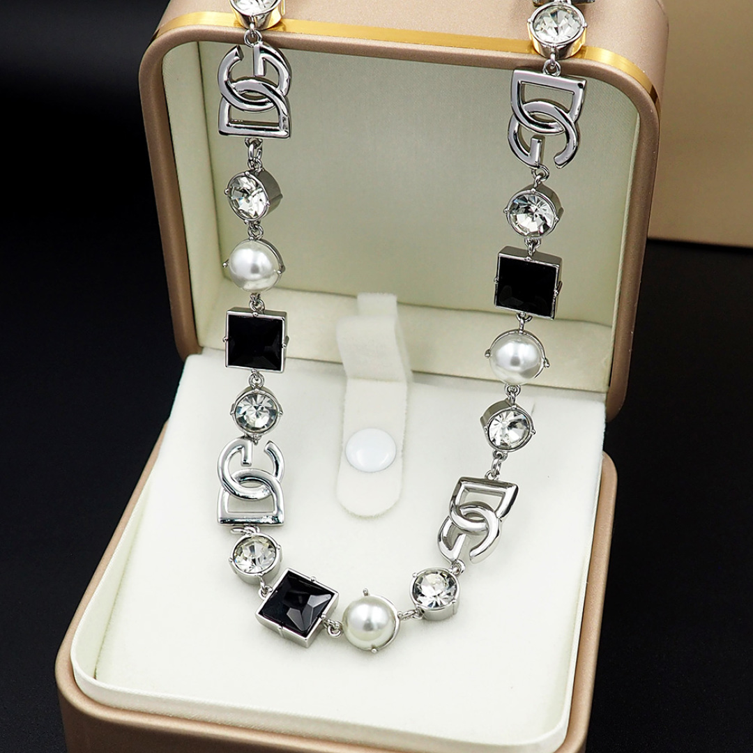 ¥340 DUJABANA BLACK AND WHITE DIAMOND PEARL NECKLACE - 图片 9