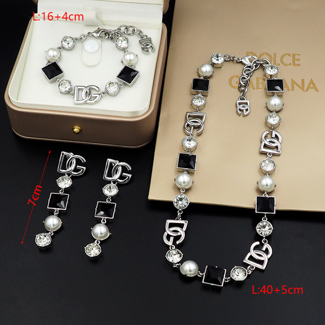 ¥340 DUJABANA BLACK AND WHITE DIAMOND PEARL NECKLACE - 图片 4