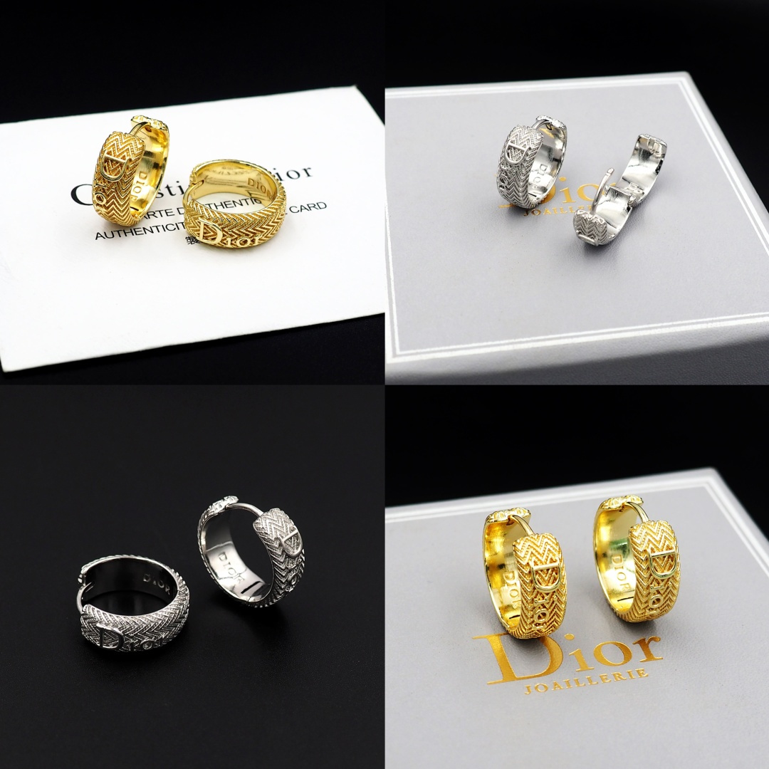 Dior Dior波纹耳圈