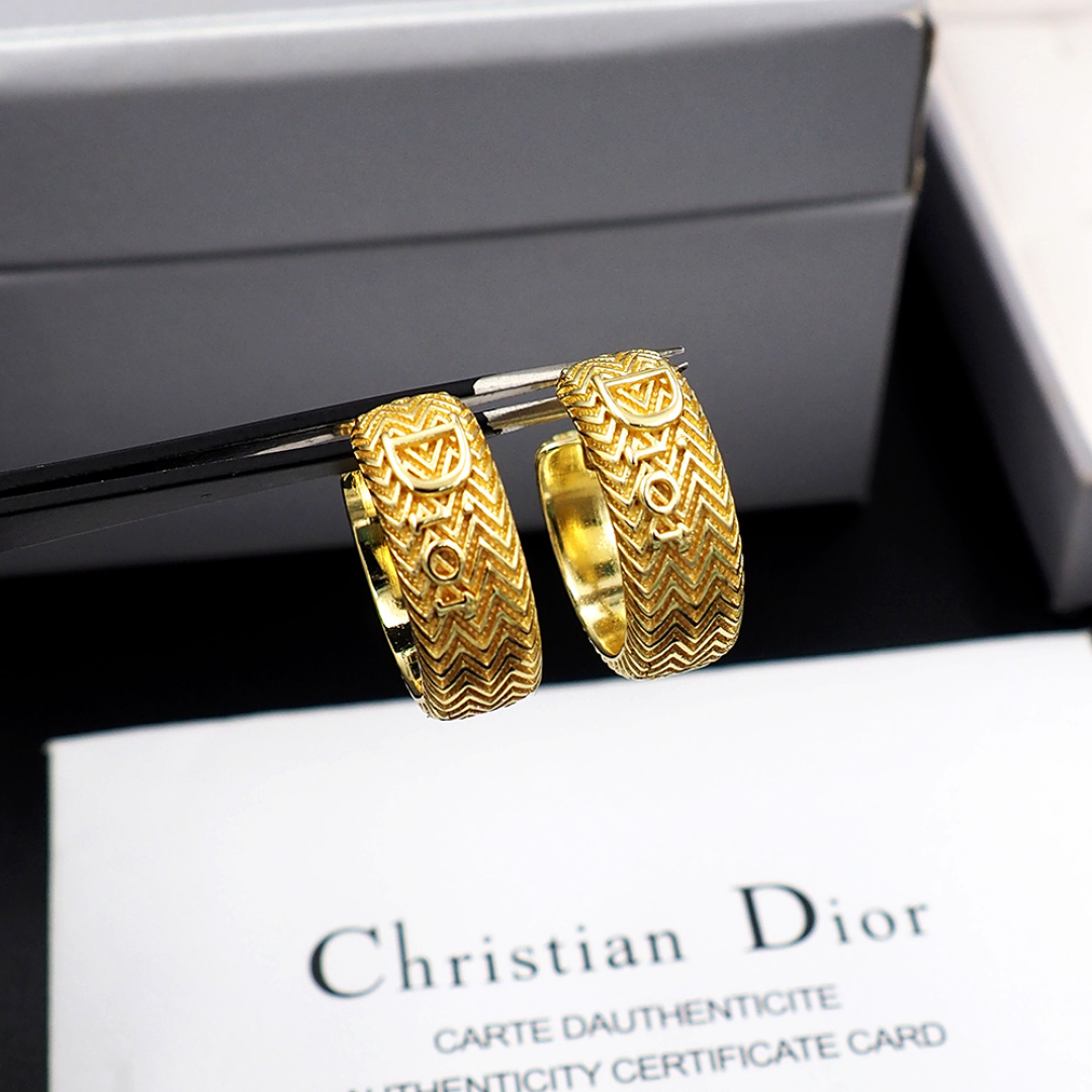 Dior Dior波纹耳圈
