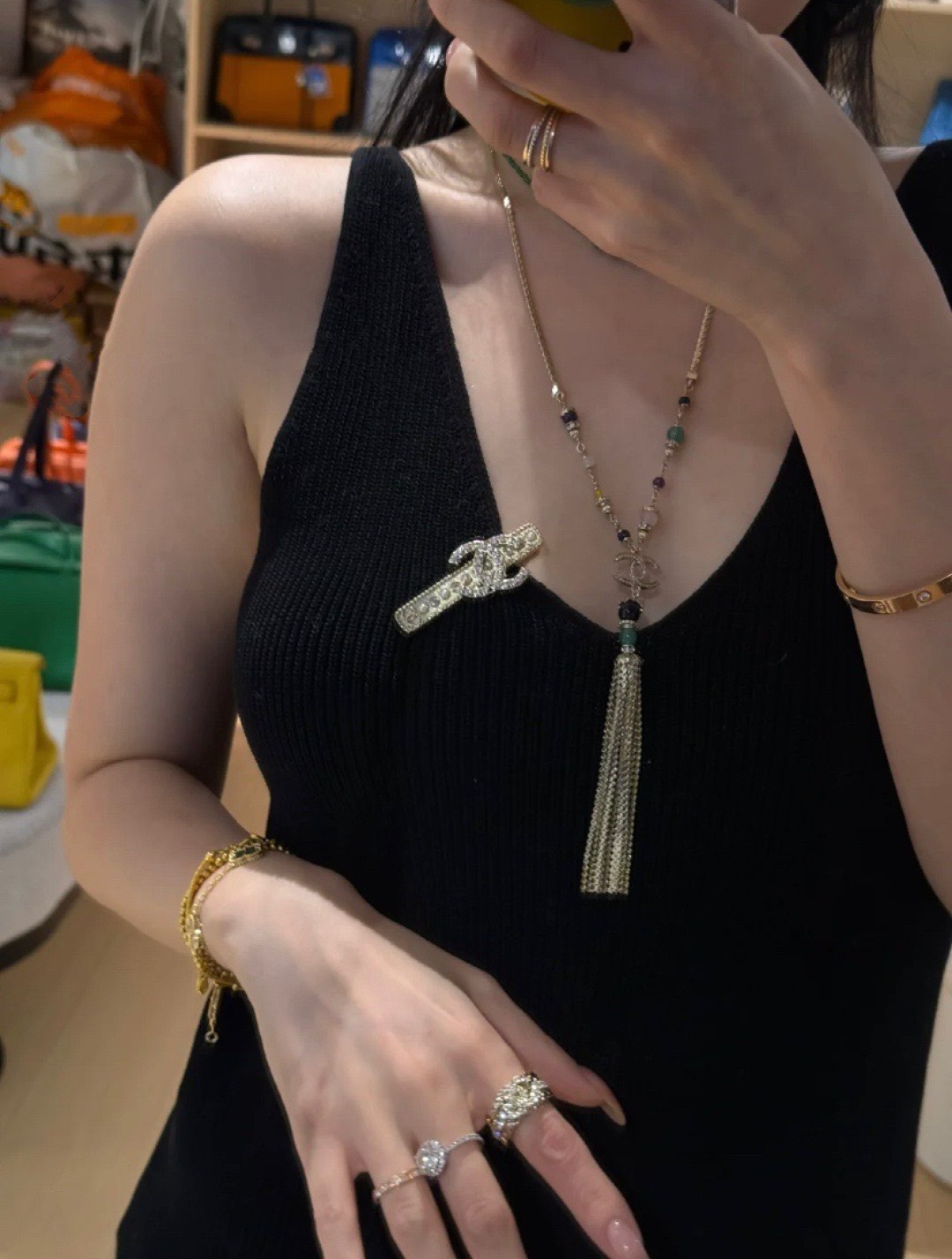 Chanel Gold-Tone Crystal Tassel Y Necklace 9 cmp i1755883212502 2440 0 7