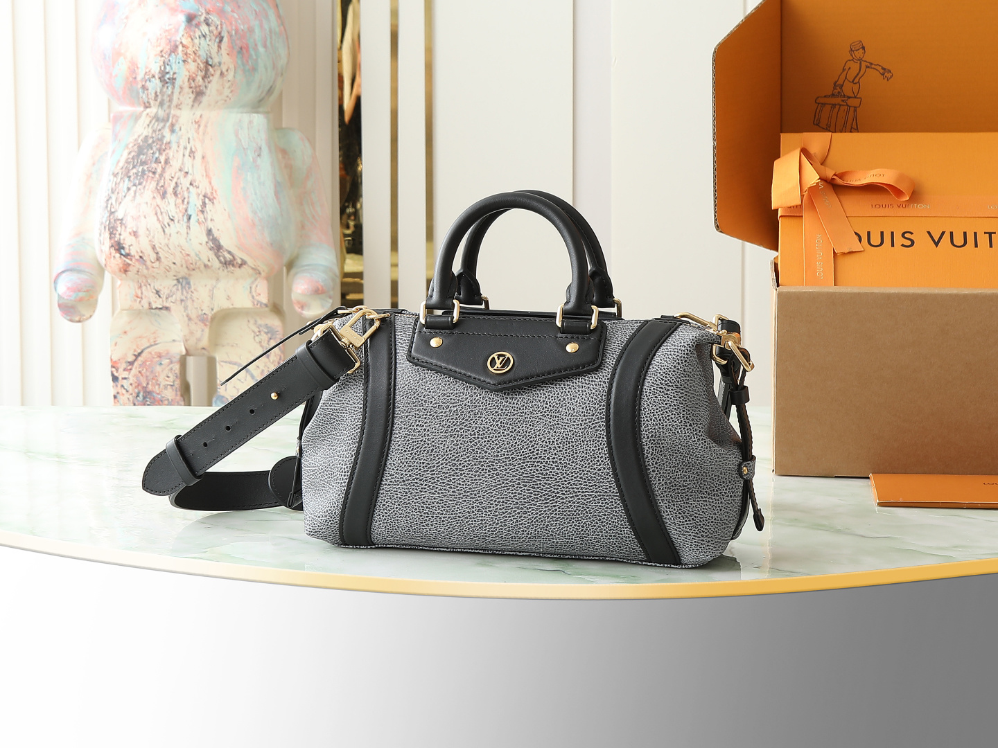 【顶级原单 独家实拍】M14702灰蓝 全皮机车包 LV Biker 小号手袋 M14514黑色 M14