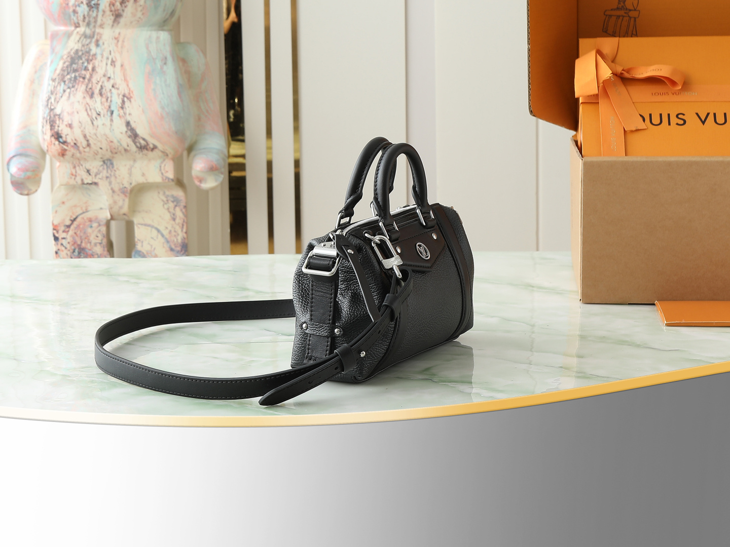 【顶级原单 独家实拍】M14623黑色 全皮机车包 M14702 M14700 NANO LV BIKE