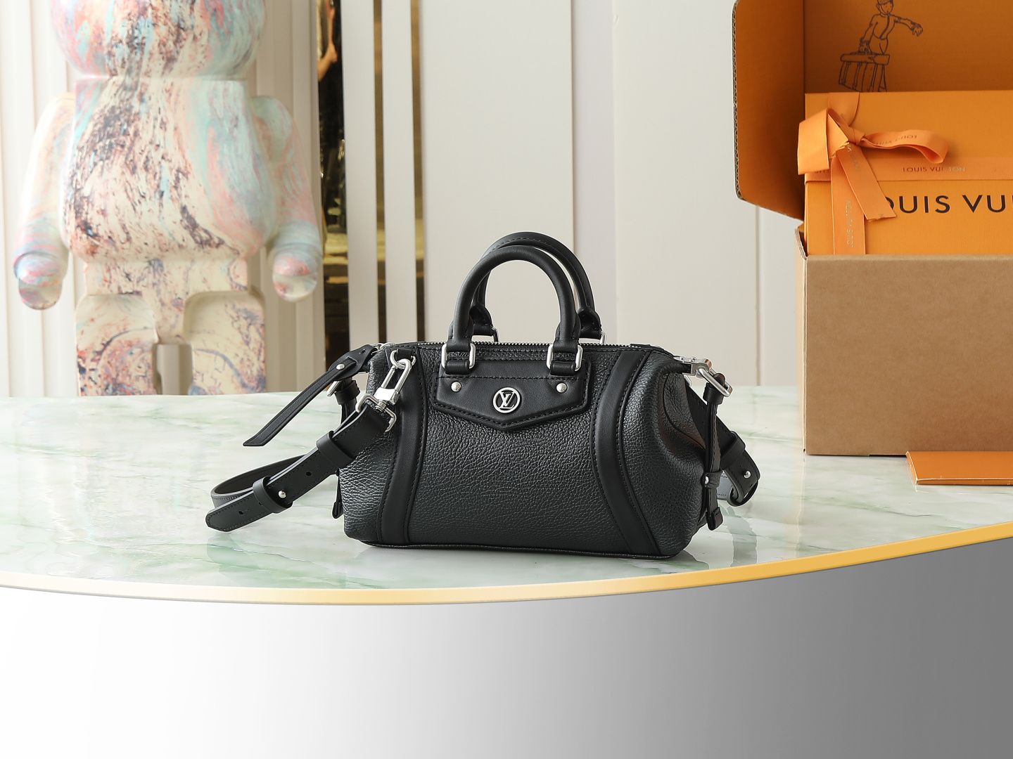 【顶级原单 独家实拍】M14623黑色 全皮机车包 M14702 M14700 NANO LV BIKE