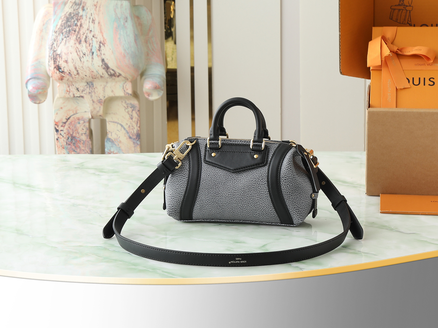 【顶级原单 独家实拍】M14702灰蓝色 全皮机车包 M14721 M14623 NANO LV BIK