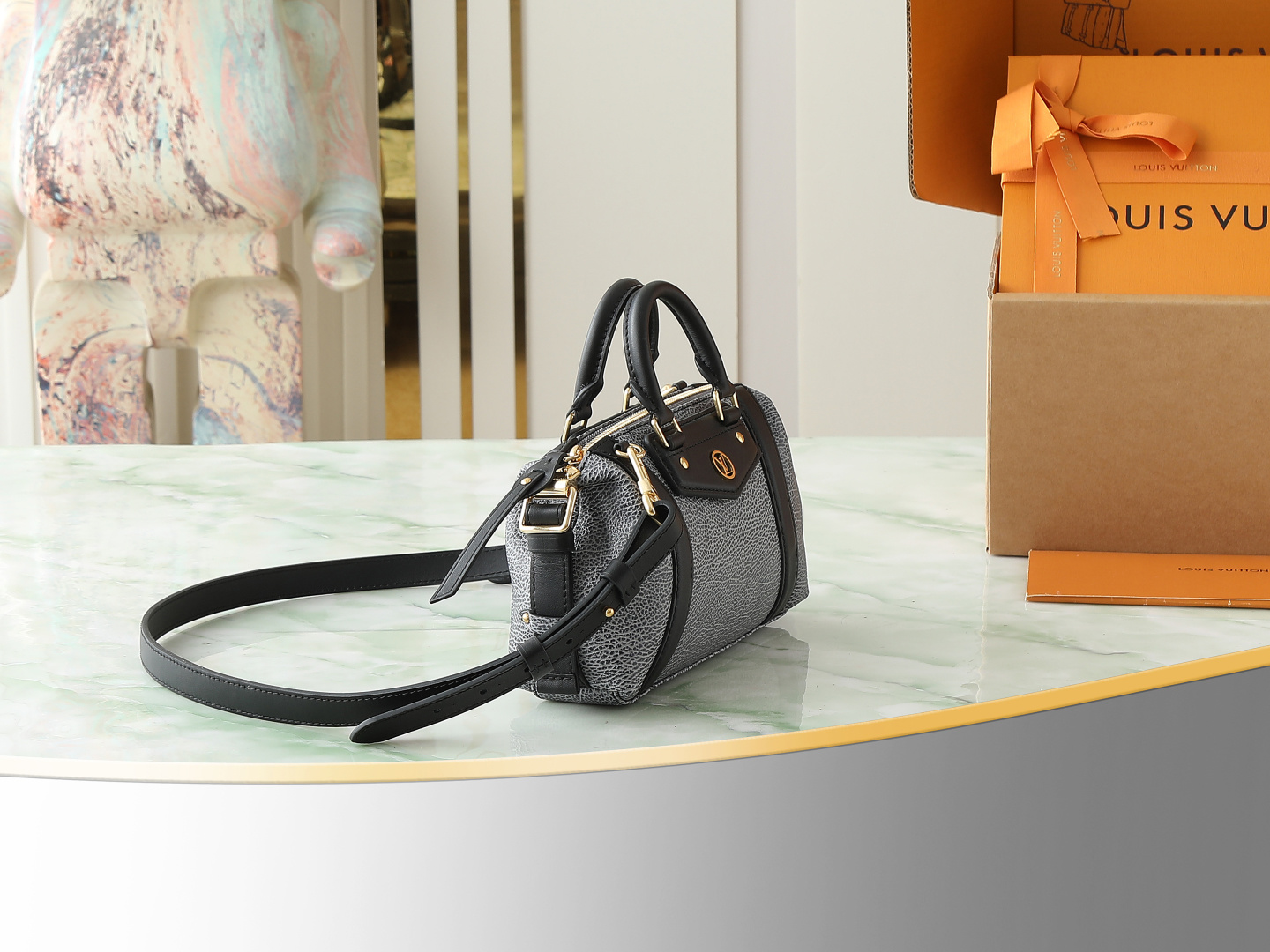 【顶级原单 独家实拍】M14702灰蓝色 全皮机车包 M14721 M14623 NANO LV BIK