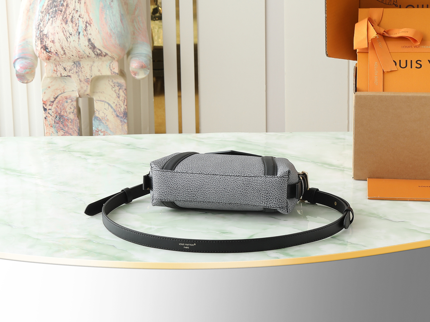 【顶级原单 独家实拍】M14702灰蓝色 全皮机车包 M14721 M14623 NANO LV BIK