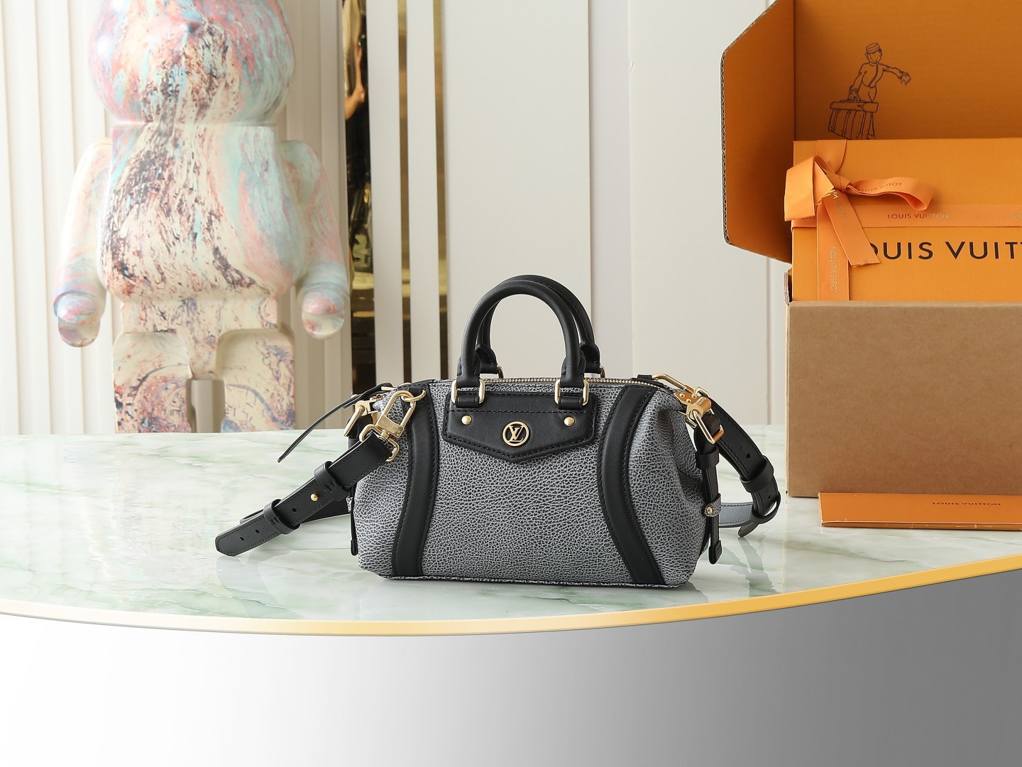 【顶级原单 独家实拍】M14702灰蓝色 全皮机车包 M14721 M14623 NANO LV BIK