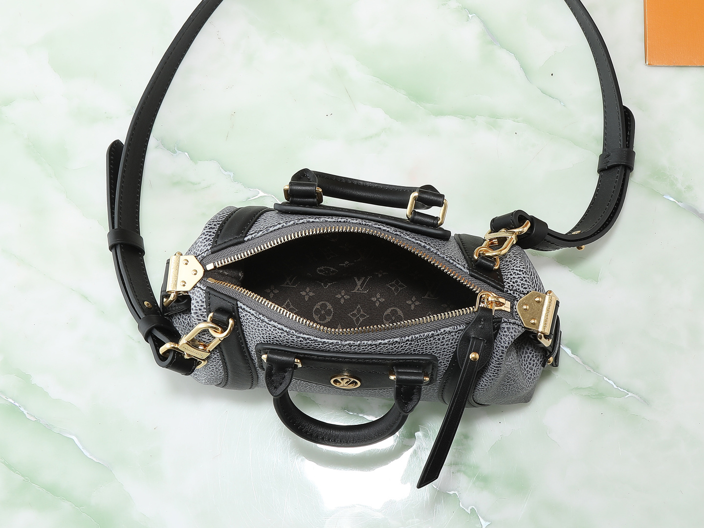 【顶级原单 独家实拍】M14702灰蓝色 全皮机车包 M14721 M14623 NANO LV BIK