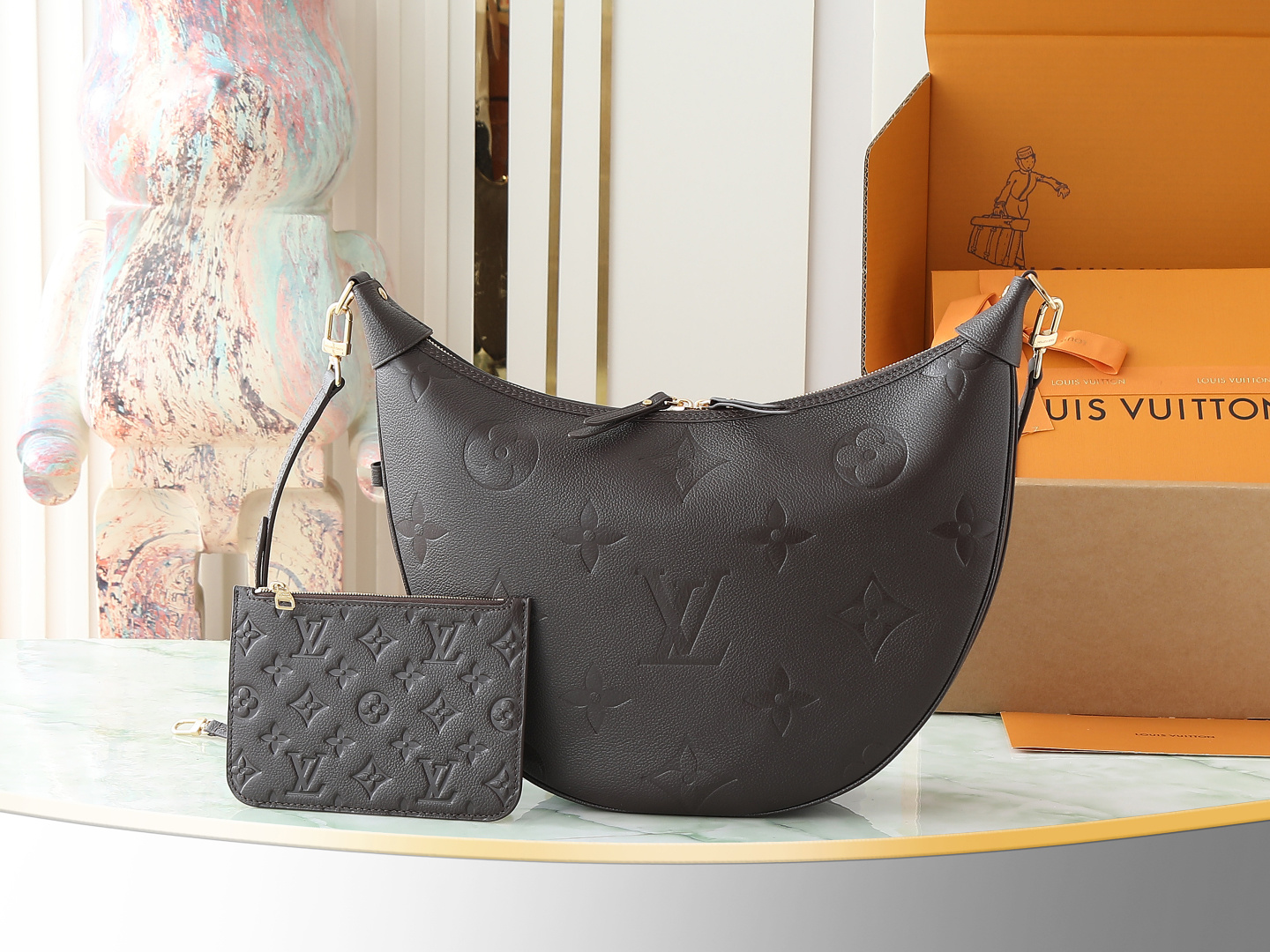 【顶级原单 独家实拍】M14042巧克力色m46725 标志性的Loop Hobo包在这个季节以丰富而多