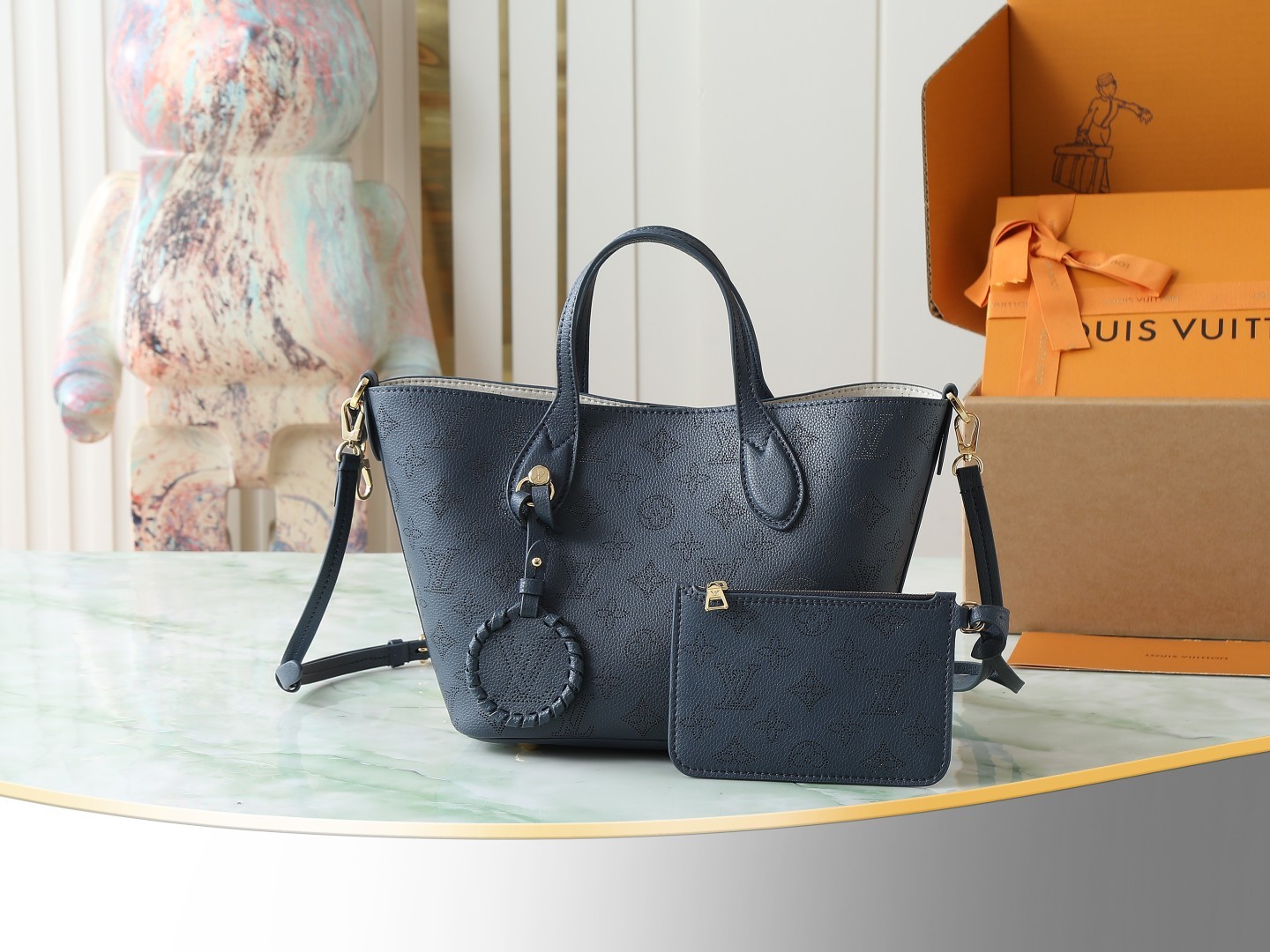 【顶级原单 独家实拍】M14317深蓝/镂空 全皮水桶包 Blossom Ys 小号手袋 本款 Blos