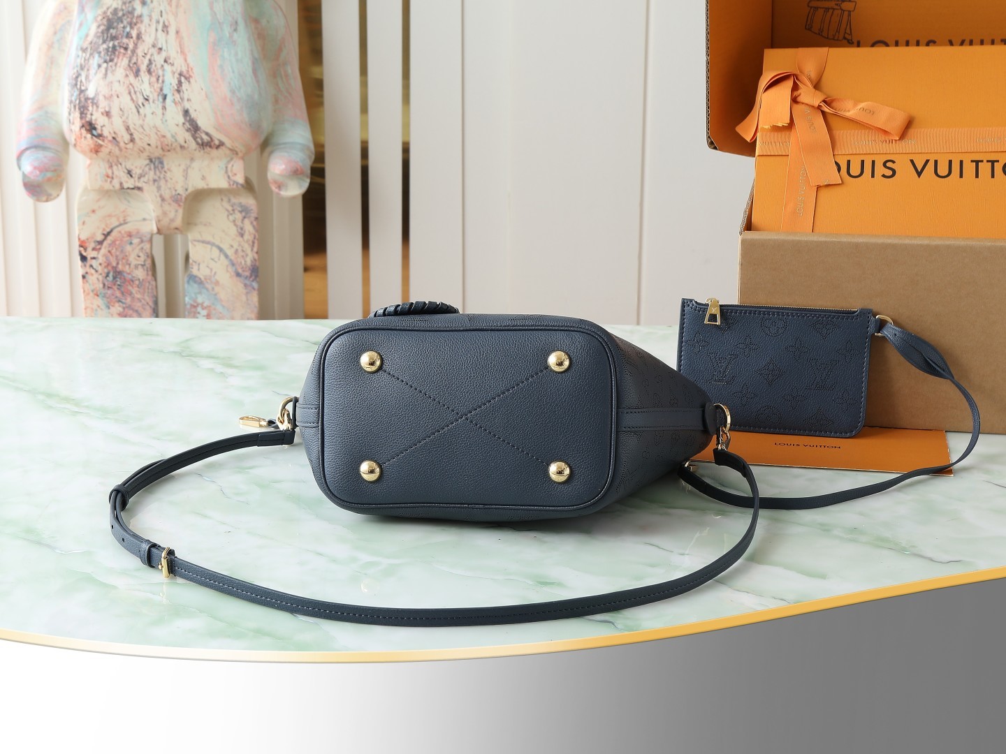 【顶级原单 独家实拍】M14317深蓝/镂空 全皮水桶包 Blossom Ys 小号手袋 本款 Blos