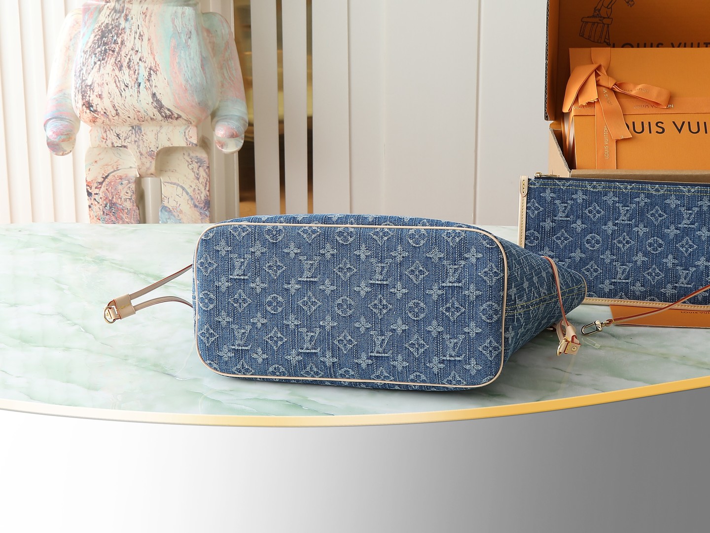 【顶级原单 独家实拍】M13192蓝色 丹宁牛仔购物袋 Neverfull MM 手挽袋 這款標誌性Ne